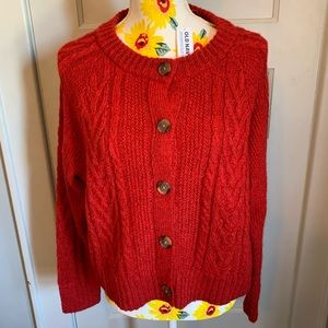 NWT Old Navy red large cardigan perfect for the holidays